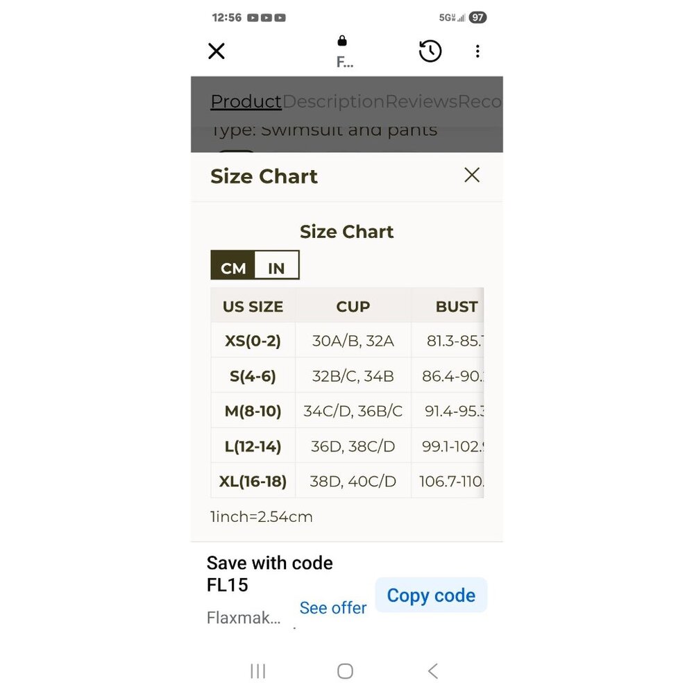 Flaxmaker Majolica Ruffle Print One-Piece Swimsuit & Pants Set Underwire Medium - Picture 4 of 10